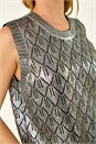 Black Metallic Knit Vest, Image 5 of 6