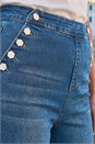 Blue Buttoned Pocket Jeans, Image 4 of 4