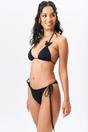 Black Black Butterfly Detail Triangle Bikini Top, Image 4 of 4
