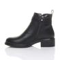 Black AJVANI Black Flat Low Heel Ankle Boots, Image 3 of 6