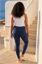 Navy  Curve Full Length Leggings, Image 3 of 4