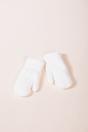 White SVNX White Soft Knit Mittens, Image 4 of 4