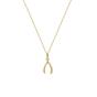 Gold 9ct Solid Gold Large Wishbone Necklace, Image 1 of 1