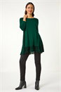 Forest  Velvet Animal Print Hem Tunic Top, Image 2 of 5