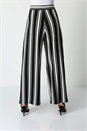 Black Stripe Wide Leg Trousers, Image 2 of 4