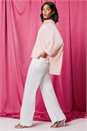 White Cotton Blend Wide Leg Stretch Jeans, Image 3 of 7
