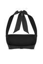 Black Strapless Bandeau Bikini Top with Halterneck Support Strap, Image 3 of 4