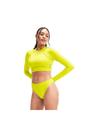 Yellow High Waist Swim Briefs, Image 3 of 4