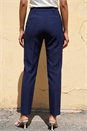 Navy  Short Slim Leg Trouser, Image 3 of 4
