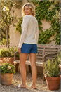 Ivory  Scallop V-Neck Knit Jumper, Image 3 of 4