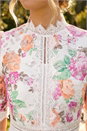 White Floral Lace Midi Dress, Image 4 of 4