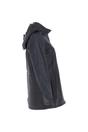 Brown Real Leather Hooded Duffle Jacket, Image 5 of 6