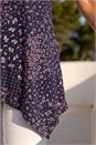 Plum Floral Print Hanky Hem Tunic Top, Image 4 of 4
