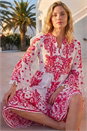 CORAL Beaded Tassel Trim Smock Dress, Image 2 of 4