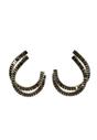 Black Diva Double C-Shaped Studded Earrings, Image 1 of 5