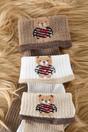 Multi 3 Pack Teddy Bear Jacquard Knit Crew Socks, Image 2 of 2