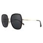 Grey Square Grey Gold Grey Polarized Sunglasses, Image 2 of 4