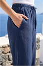 Navy  Petite Textured Pocket Trouser , Image 4 of 4