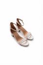 White Zara Womens Ankle Strap Block Heel Sandals, Image 8 of 8