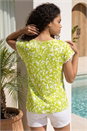 Lime Petite Abstract Ric Rac T-Shirt , Image 3 of 4