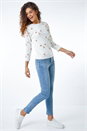 Ivory  Floral Embroidered Jumper, Image 2 of 5