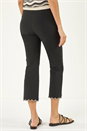 Black Cropped Stretch Flared Trouser, Image 3 of 5