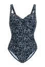 Navy Sakari Patterned One Piece Swimsuit, Image 1 of 5