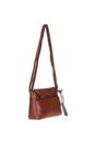 Brown 'Rose' Elegant Leather Crossbody Bag with Adjustable Strap, Image 3 of 4