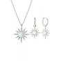Silver White Opal Sun Sterling Silver Necklace and Earrings Set, Image 1 of 2