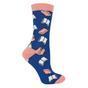 Navy Book Socks | Novelty Bamboo Socks, Image 1 of 3