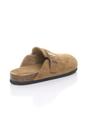 Tan AJVANI Tan Flat Footbed Sandals Mules, Image 4 of 4