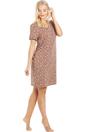 Taupe Multicoloured Polka Dot Cotton Nightshirt, Image 2 of 5