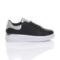 Silver AJVANI Silver Flat Chunky Diamante Sparkly Trainers, Image 2 of 6