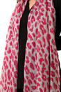 Fuchsia Bold Leopard Print Lightweight Scarf, Image 3 of 4