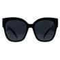 Black Square Shiny Black Smoke Polarized MP73A Sunglasses, Image 1 of 4