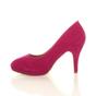 Fuchsia AJVANI Fuchsia Mid High Heel Court Shoes, Image 3 of 6