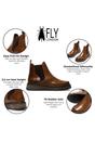 Brown Womens Heel Ankle Pull-On Boots RAWI131, Image 3 of 5