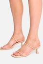 Beige Mimi Double Strap Mule Mid Heels, Image 2 of 3