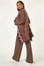 Navy  Ombre Tassle Cardigan, Image 3 of 5