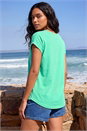 Aqua Stretch Cotton Jersey T-Shirt, Image 3 of 4