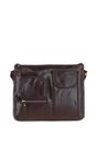 Dark Brown Exquisite Real Leather Cross Body Bag, Image 1 of 5