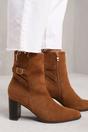 Beige 'North' Wide Fit Block Heel Boot, Image 1 of 4