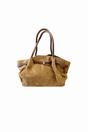 Brown Vintage Soft Faux Suede Shoulder Bag, Image 2 of 4