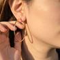 Gold Statement Plain Gold Plated Hoop Earrings, Image 2 of 5