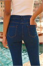 Indigo Cropped Stretch Denim Jegging, Image 4 of 4