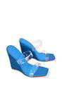 Blue 'Shea' Perspex Strappy Espadrilles Wedge Heel Sandals, Image 3 of 5
