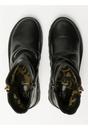Black Womens Leather Heel Ankle Boots - Mon944, Image 5 of 8