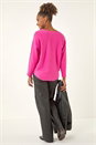 Cerise Embellished Stripe Knit Jumper, Image 3 of 5