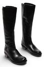 Black Womens Leather Riding Long Boots-MISTRY, Image 2 of 5