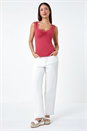 Biscuit Ruched Lace Trim Top, Image 4 of 5